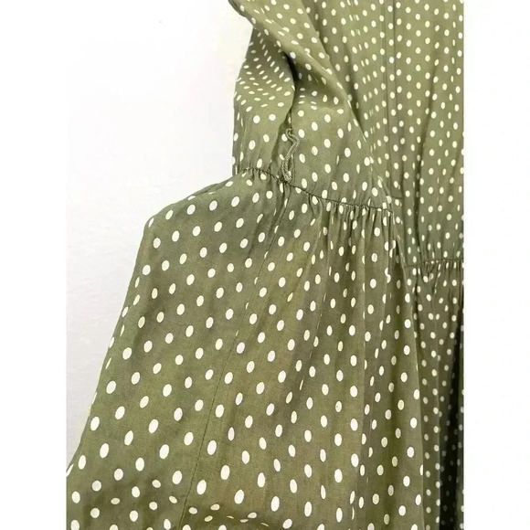 VTG You Babes Women's Green Romper Shorts Sleeveless Sz 13 White Polka Dots - Picture 5 of 8